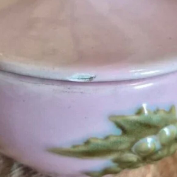 RARE Hull Pottery Tuscany Tokay 3 pcs Tea Set - Pink, Green Grapes & Vines - Picture 16 of 16